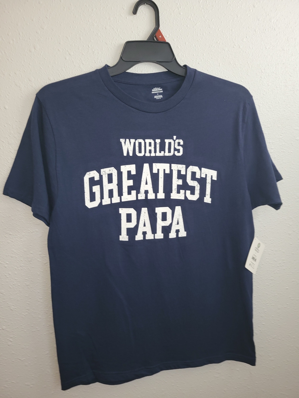 Celebrate It Navy T-Shirt with White "World's Greatest Papa" Print